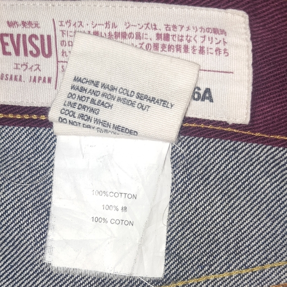 EVISU Japan Vintage Selvage Daicock Jeans – Purple Gradient - Picture 16 of 16